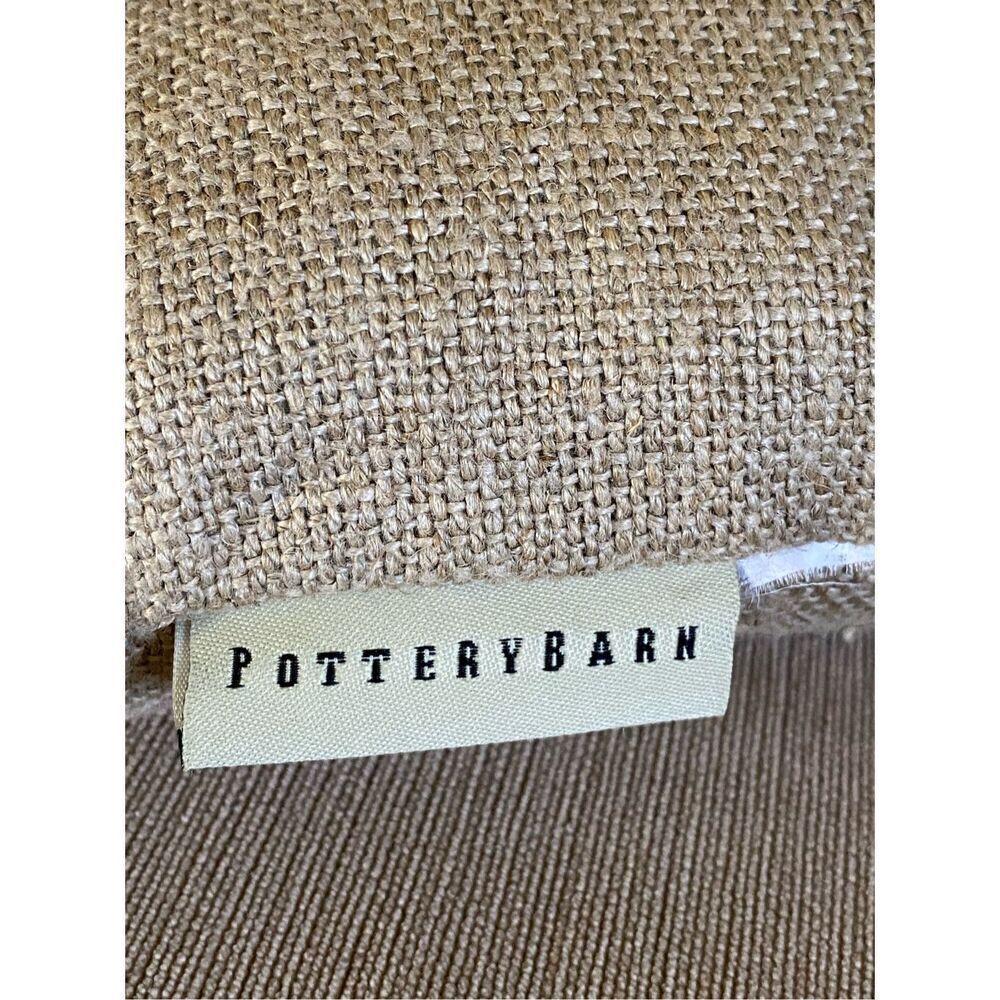 Pottery Barn Poinsettia Pillow 12” Bulrap Decorative Pillow - Picture 3 of 5